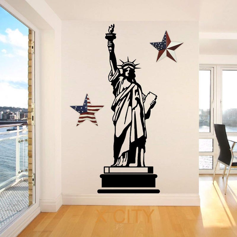 YK Decor Patriotic Barn Star Metal Wall Decor Indoor Outdoor Wall Hanging Primitive Decor Star Ornament 4th of July Decoration - Image 3